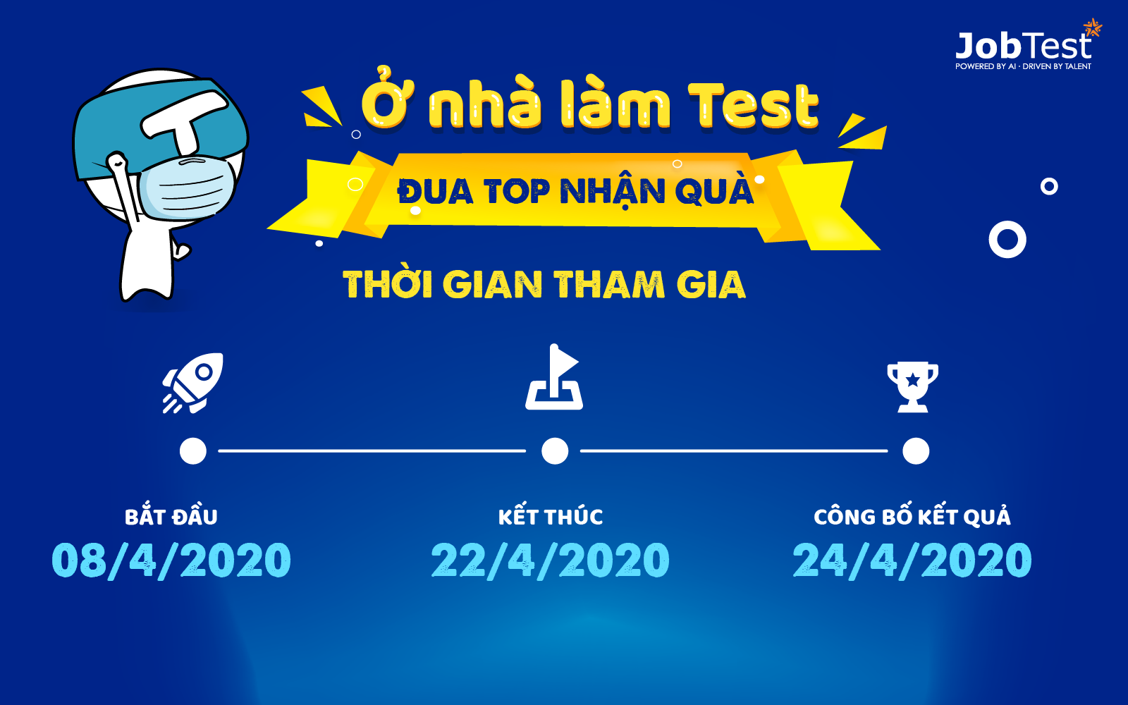 Cuộc thi ở nhà làm test đua top nhận quà